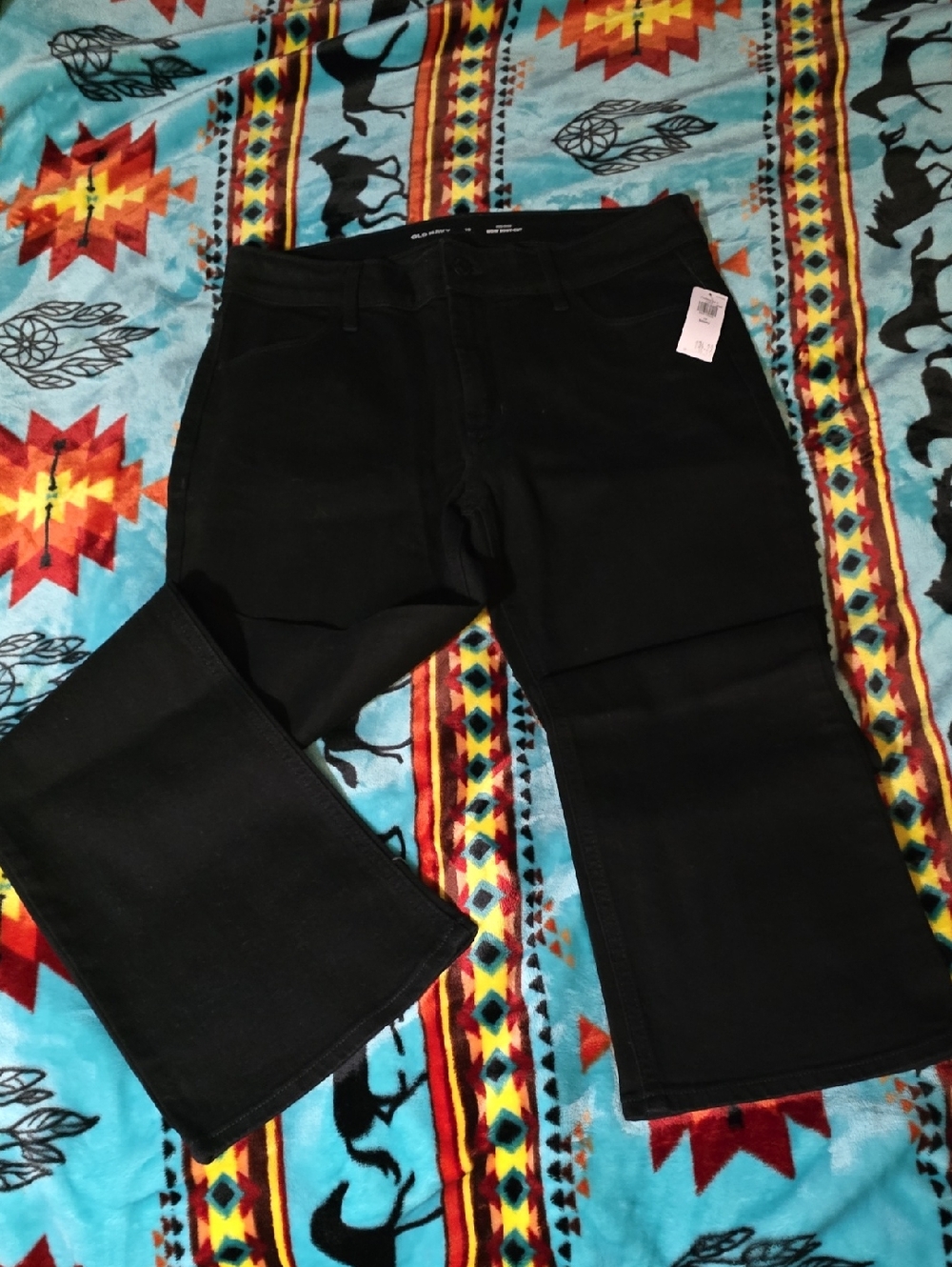 Old Navy Black Mid-Rise Boot-Cut Jeans, 10 Short